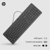 HP 150 vadu tastatūra HE - pilna izmēra USB tastatūra, melna, izturīga pret izšļakstīšanos, ciparu taustiņu bloks 664R5AA#ABT