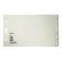 Leitz Manila Board Index Dividers A-Z, A5 Landscape, 20-Part, Grey, 100 gsm, 80 mm Punching with Reinforced Holes (1206-00-85)