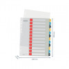 Leitz Cosy A4 drukātu satura rādītāja atdalītāju komplekts, 1-12, PP, daudzkrāsains 12480000