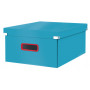 LEITZ Click & Store Cosy L uzglabāšanas kaste, zila, ar PP laminētu cieto kartonu, ar spiedpogu montāžu, 1 gab. 5349-00-61