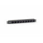 EQUIP 19 collu 1U statīva PDU, 9 Schuko kontaktligzdas, 1,8 m kabelis, 16A, melns 333282