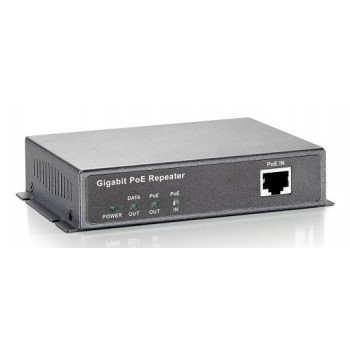 LevelOne POR-0321 2 portu Gigabit PoE atkārtotājs, 802.3af/at/bt, 60W izvade, metāla korpuss
