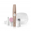 Braun FaceSpa Pro 921 3-in-1 sejas epilators, tīrīšanas birste un tonizēšanas ierīce, bronzas-balts