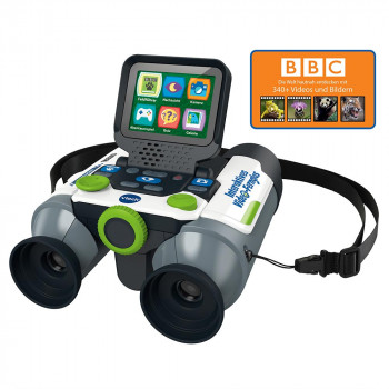VTech interaktīvais video binoklis | 2,4 collu krāsu LCD, 2x optiskais un 4x digitālais tālummaiņa, 5MP fotoattēli, spēles, zaļš/melns (80-6168604)