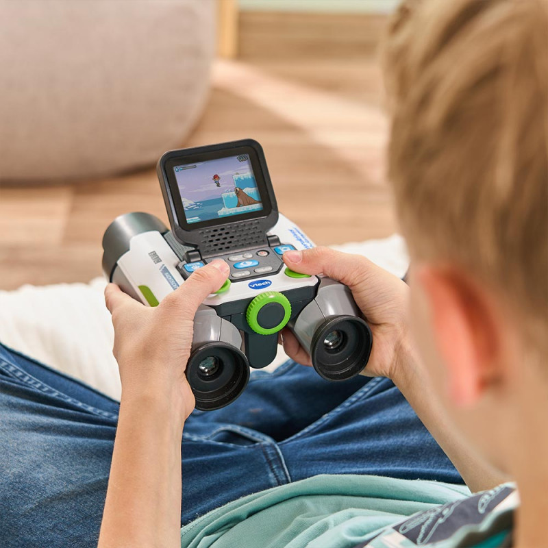 VTech interaktīvais video binoklis | 2,4 collu krāsu LCD, 2x optiskais un 4x digitālais tālummaiņa, 5MP fotoattēli, spēles, zaļš/melns (80-6168604)