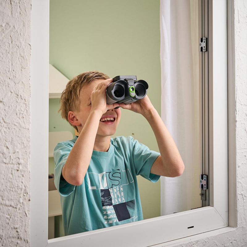 VTech interaktīvais video binoklis | 2,4 collu krāsu LCD, 2x optiskais un 4x digitālais tālummaiņa, 5MP fotoattēli, spēles, zaļš/melns (80-6168604)