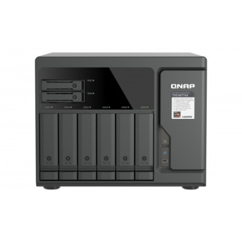 QNAP TVS-H877AX-R5-16G 8 līmeņu QuTS hero NAS, AMD Ryzen V1500B, 16GB RAM, 2x2.5GbE, 2U plaukta montāža
