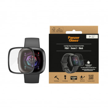 PanzerGlass ekrāna aizsargs Fitbit Sense 2 melns PanzerGlass 3667