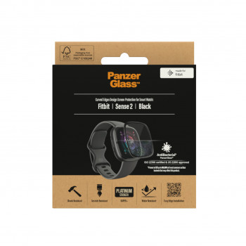 PanzerGlass ekrāna aizsargs Fitbit Sense 2 melns PanzerGlass 3667