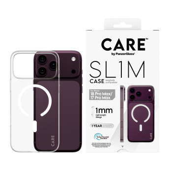 PanzerGlass CARE™ SL1M caurspīdīgs futrālis ar MagSafe iPhone 17 Pro Max