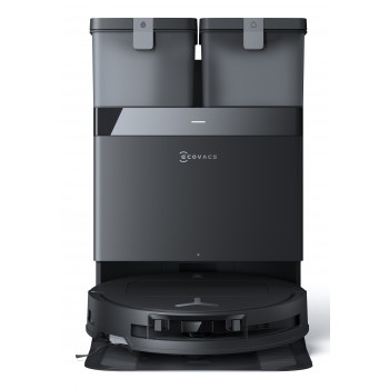 Ecovacs Deebot T50 Omni robota putekļsūcējs ar automātisko iztukšošanas staciju, 8000 Pa sūkšanas jauda, mopa mazgāšana ar karstu ūdeni, TrueMapping 2.0, AIVI 3D 2.0, melns DDX57