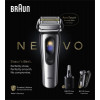Braun NEVO 17000cc elektriskais skuveklis ar Clean&Charge staciju, 5 režīmi, 360° galva, hromēts/sudraba 349659