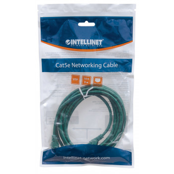 Intellinet Cat6 UTP tīkla kabelis, 2 x RJ-45, liets, 15,0 m, zaļš (342537)