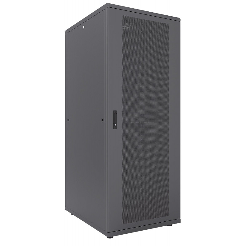 Intellinet 42U 19 inch tīkla skapis, melns RAL 9005, 600x1000mm, aizslēdzamas stikla priekšdurvis 713733