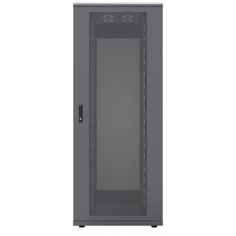 Intellinet 42U 19 inch tīkla skapis, melns RAL 9005, 600x1000mm, aizslēdzamas stikla priekšdurvis 713733