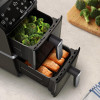 Philips Ovi Stacked Dual Basket 4000 fritieris 9L 2700W melns un sudraba NA461/00