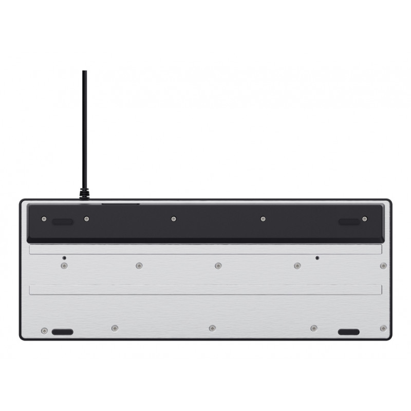 Trust Gaming GXT833 THADO TKL spēļu klaviatūra - bez ciparu bloka, metāla virsplāksne, daudzkrāsu LED apgaismojums, membrānas, vadu USB