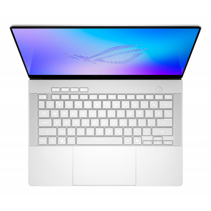 ASUS ROG Zephyrus G14 GU405AP-SY005W Copilot+ PC spēļu klēpjdators, 14 collu WQXGA+ OLED 120Hz, Intel Core Ultra 9 386H, 32GB LPDDR5x, 1TB SSD, GeForce RTX 5070 8GB, Windows 11 Home, vācu QWERTZ tastatūra
