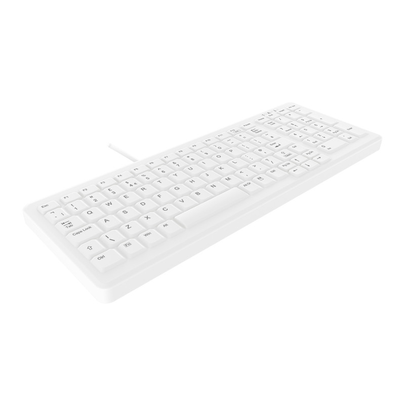 CHERRY Active Key MedicalKey AK-C7000F-U1-W/UK vadu USB klaviatūra, balta/gaiši pelēka, IP68 noslēgta, dezinficējama