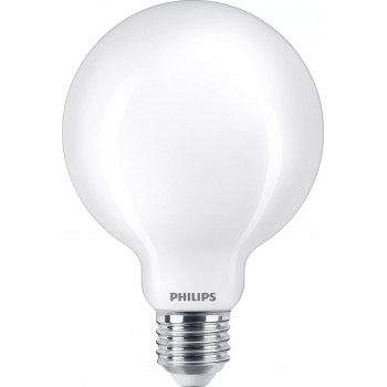 Philips LED Classic 60W G93 E27 silti balta matēta nedimējama lodveida spuldze