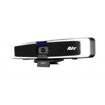 AVer VB130 4K USB video skaņas panelis ar inteliģento apgaismojumu, 4x digitālo tālummaiņu, 120° redzes lauku, AI automātisko izsekošanu, beamforming mikrofonu, 10W skaļruni, PoE+