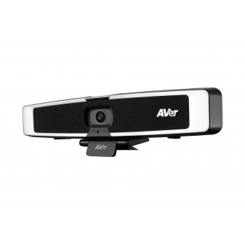 AVer VB130 4K USB video skaņas panelis ar inteliģento apgaismojumu, 4x digitālo tālummaiņu, 120° redzes lauku, AI automātisko izsekošanu, beamforming mikrofonu, 10W skaļruni, PoE+