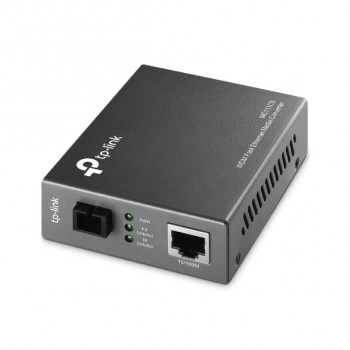 TP-LINK MC111CS Fast Ethernet vienmodas WDM divvirzienu mediju pārveidotājs, 100 Mbps, SC, 20 km, melns