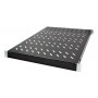 LogiLink 19 collu statīva plaukts 1U regulējams dziļums 570 mm perforēts melns 800 mm dziļiem skapjiem SF0800B