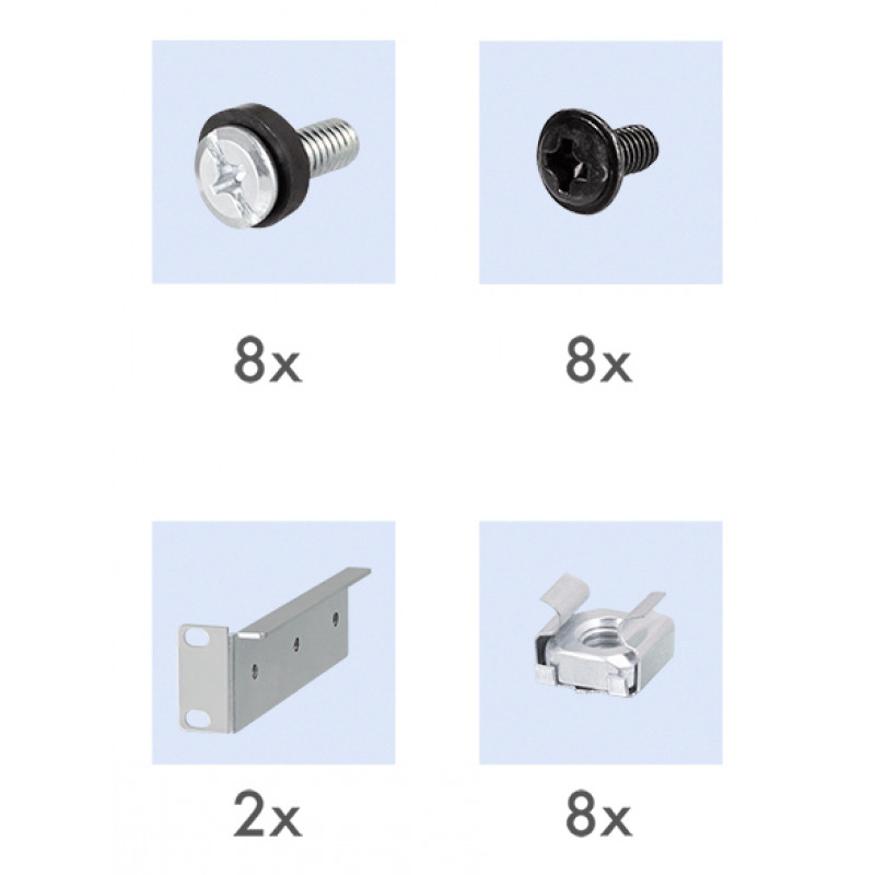 LogiLink 19 collu statīva plaukts 1U regulējams dziļums 570 mm perforēts melns 800 mm dziļiem skapjiem SF0800B