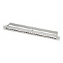 LogiLink 19 collu Keystone patch panelis, 24 portas, ekranēts, gaiši pelēks (RAL7035), 1U, līdz 24 Keystone moduļiem, 1 gab. (NK4073)