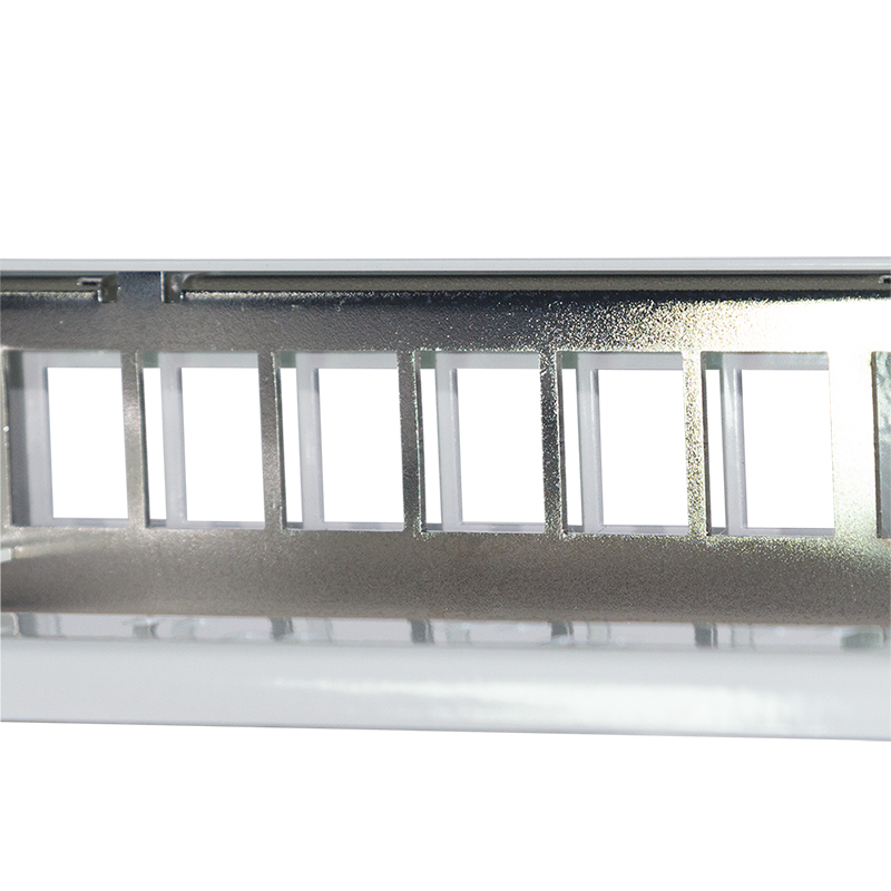 LogiLink 19 collu Keystone patch panelis, 24 portas, ekranēts, gaiši pelēks (RAL7035), 1U, līdz 24 Keystone moduļiem, 1 gab. (NK4073)