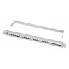 LogiLink 19 collu Keystone patch panelis, 24 portas, ekranēts, gaiši pelēks (RAL7035), 1U, līdz 24 Keystone moduļiem, 1 gab. (NK4073)
