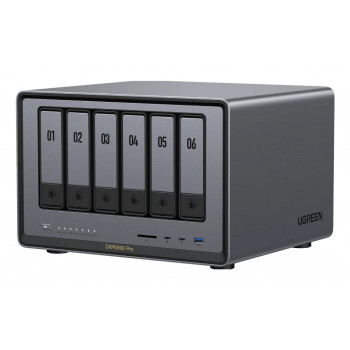 Ugreen NASync DXP6800 Pro 6 līču NAS sistēma, Intel Core i5-1235U, 8GB DDR5, 2x10GbE + 2x2.5GbE, 2xM.2 NVMe, 2xUSB3.2 Gen2, HDMI, PCIe 4.0 25899
