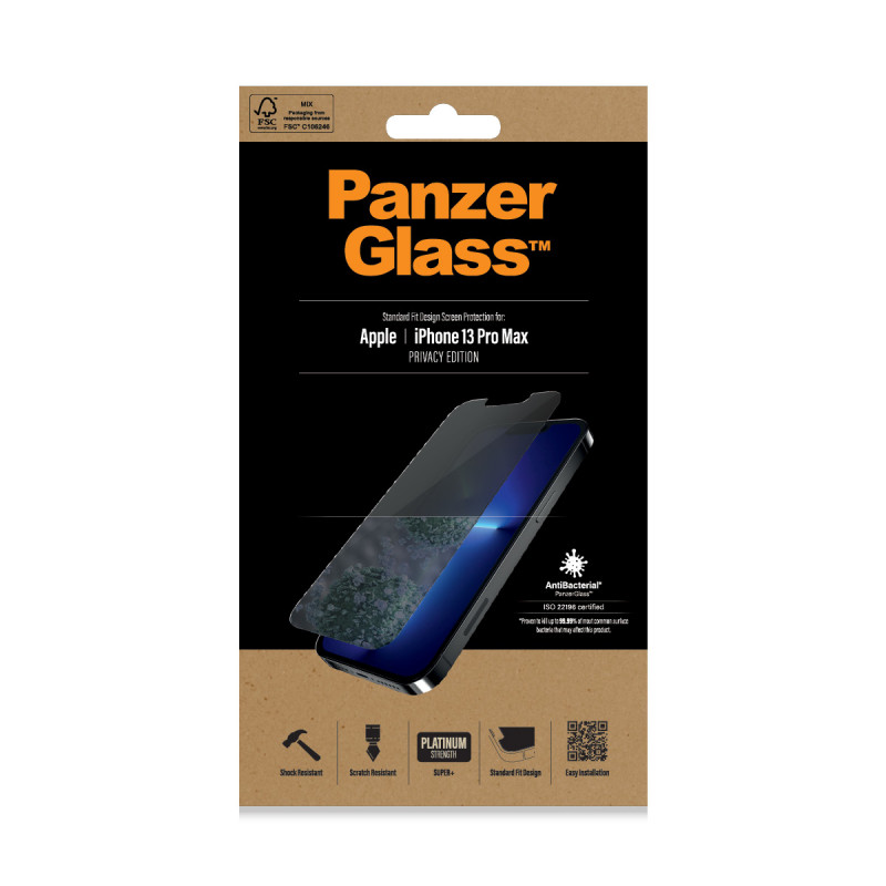 PanzerGlass P2743 rūdīta stikla ekrāna aizsargplēve Apple iPhone 13, 13 Pro, 14