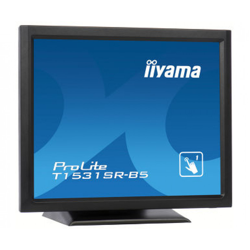 Iiyama ProLite T1531SR-B5 15 inch Skārienjūtīgs LED monitors - 1024 x 768, TN, HDMI/VGA/DisplayPort, skaļruņi, matēts melns