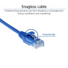 ACT Zils 0,25m LSZH U/UTP CAT6 Datacenter Slimline savienojuma kabelis ar RJ45 savienotājiem DC9652
