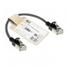 ACT melns 0,25m LSZH S/FTP CAT7 slimline savienojuma kabelis ar aizsargātiem RJ45 savienotājiem (DF7952)