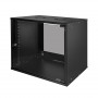 LogiLink 19 collu sienas skapis ECO 9U, 550mm dziļums, stikla durvis, melns RAL 9005, salikts W09C55B