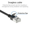 ACT Melns 3m LSZH S/FTP CAT6A Slimline savienojuma kabelis ar aizsargātiem RJ45 savienotājiem (DB7903)