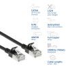ACT Melns 10 metru LSZH S/FTP CAT6A slimline patch kabelis ar aizsargātiem RJ45 savienotājiem (DB7910)