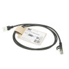 ACT melns 1m LSZH S/FTP CAT7 slimline savienojuma kabelis ar aizsargātiem RJ45 savienotājiem (DF7901)