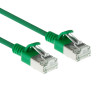 ACT zaļš 5m LSZH S/FTP CAT6A slimline savienojuma kabelis ar aizsargātiem RJ45 savienotājiem (DB7705)