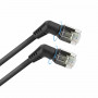 ACT DD1910 CAT6A U/FTP slaids savienojošais kabelis, 10m, melns, leņķveida 360° rotējošs RJ45