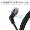 ACT DD1910 CAT6A U/FTP slaids savienojošais kabelis, 10m, melns, leņķveida 360° rotējošs RJ45