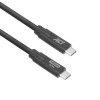 ACT USB-C uz USB-C kabelis 1m 5Gbps 60W PD 4K video - melns AC7443
