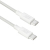 ACT USB 2.0 60W uzlādes/datu kabelis USB-C uz USB-C, balts, 2 m (AC3081)