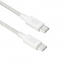 ACT USB 2.0 60W uzlādes/datu kabelis USB-C uz USB-C, balts, 2 m (AC3081)