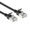 ACT Melns 5m LSZH S/FTP CAT7 Slimline savienojuma kabelis ar aizsargātiem RJ45 savienotājiem (DF7905)