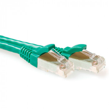 ACT zaļš 10m S/FTP CAT6A tīkla kabelis ar aizsargātu fiksatoru (FB6710)