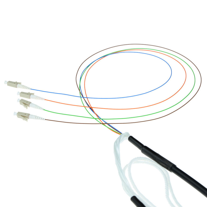 ACT 120m daudzmodu 50/125 OM4 iekštelpu/āra kabelis ar 12 šķiedrām un LC savienotājiem (RL4712)